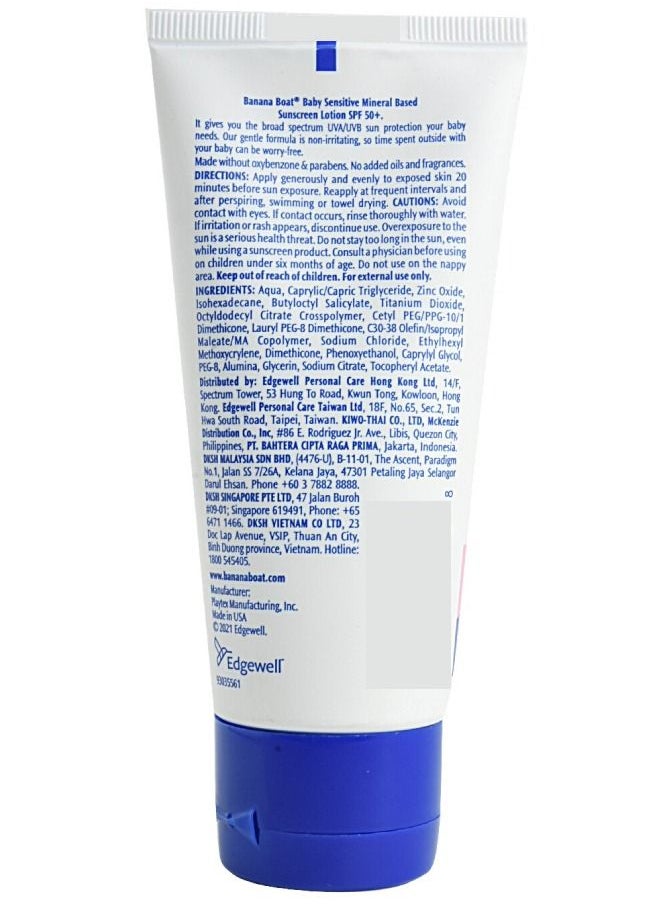 BANANA BOAT - Baby Sensitive Mineral Based Sunscreen Lotion SPF50+ 90ml - Image 1
