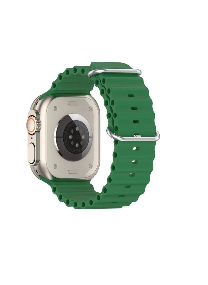 Generic - Ocean Strap For Apple Watch Band Size 42/44/45/49mm Silicone Green - Image 1