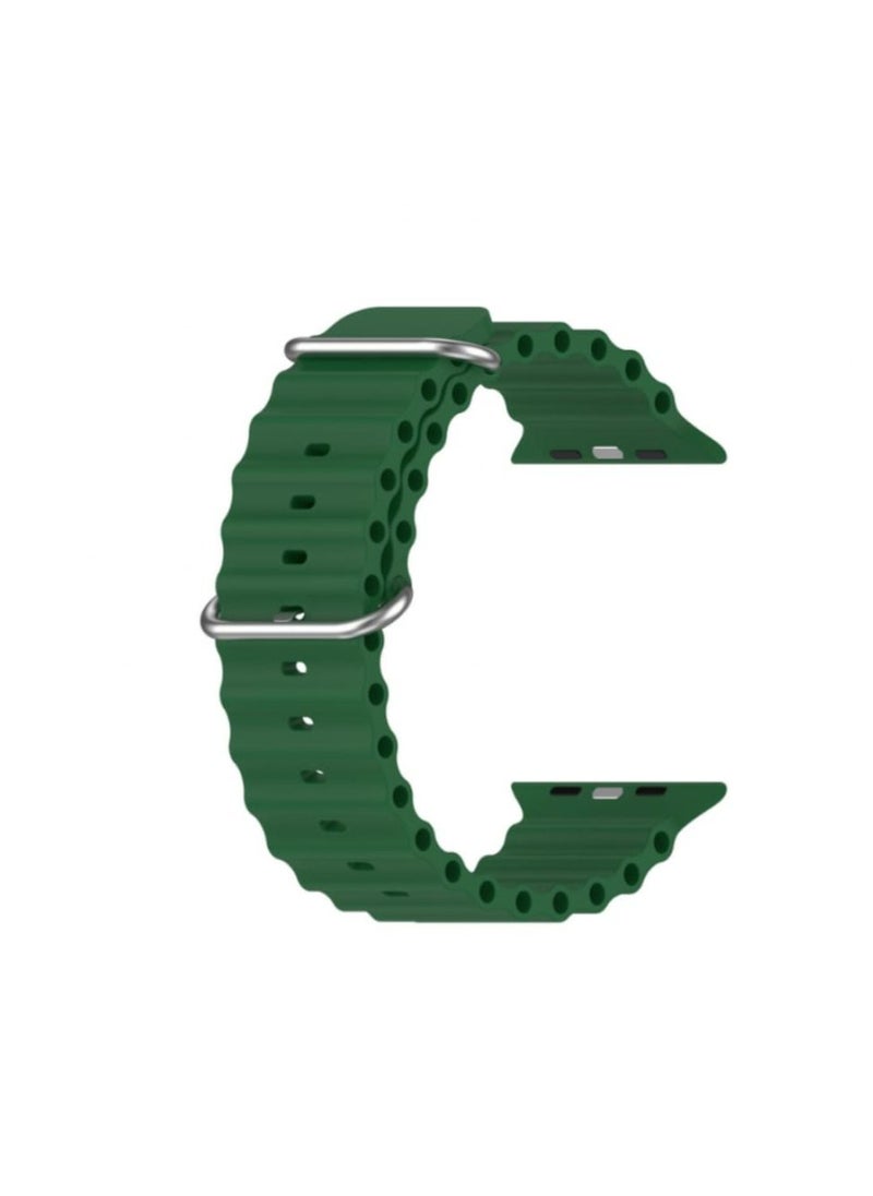 Generic - Ocean Strap For Apple Watch Band Size 42/44/45/49mm Silicone Green - Image 1
