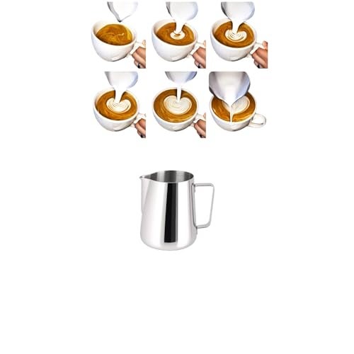 THW® Stainless Steel Milk Frothing Pitcher – 150 ML Latte Pourer Jug for Cappuccino & Coffee – Lightweight & Portable, Ideal for Home & Restaurant Use - Image 1