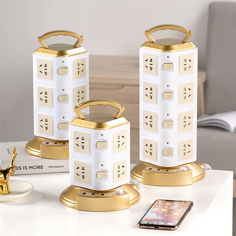 Smart Vertical Socket With Usb Mobile Phone Charging Plug-In Multi-Function Plug-In Board Home Creative Three-Dimensional Plug-In Cable - Image 4