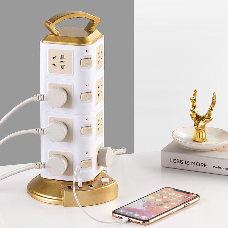 Smart Vertical Socket With Usb Mobile Phone Charging Plug-In Multi-Function Plug-In Board Home Creative Three-Dimensional Plug-In Cable - Image 5