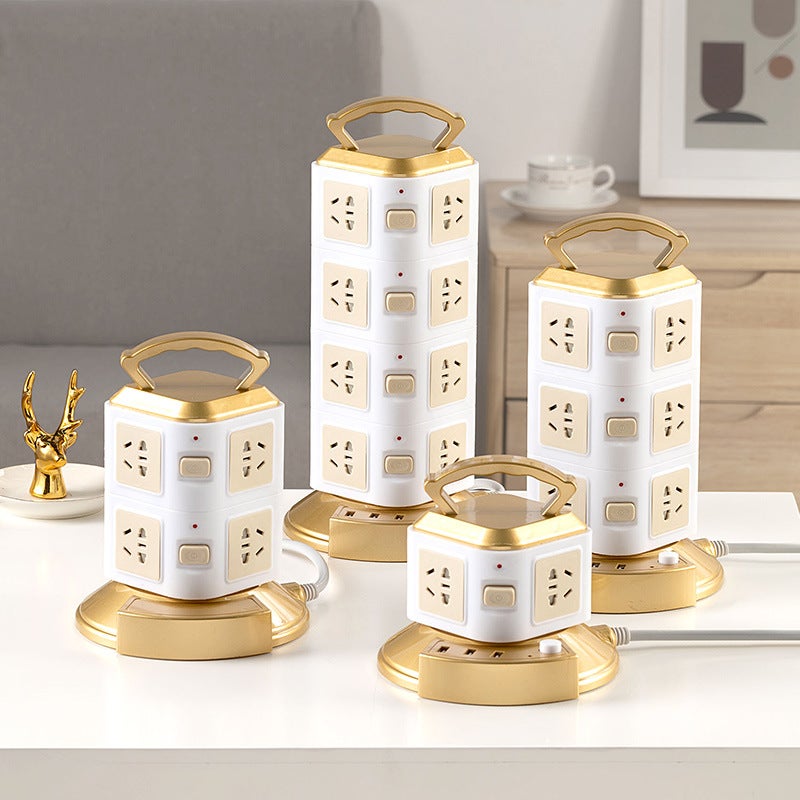 Smart Vertical Socket With Usb Mobile Phone Charging Plug-In Multi-Function Plug-In Board Home Creative Three-Dimensional Plug-In Cable - Image 3