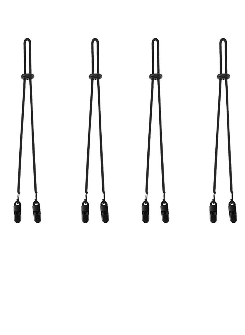 Y&D Hat Strap, Windproof Cord Buckle, Sun Adjustable Strap Clips, Black Clips Cap, Anti-lost 4 Pieces - Image 1