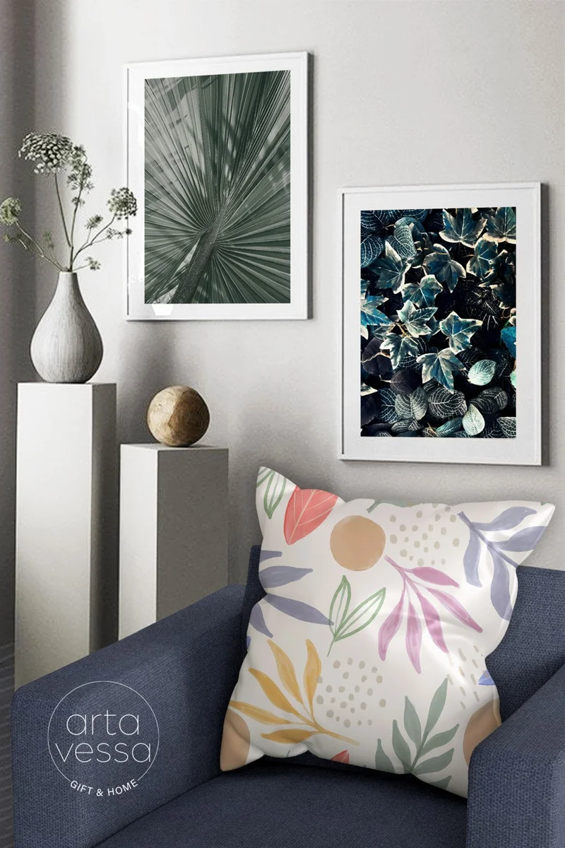 ارتافيسا Double Sided Digital Printed Decorative Faux Leather Throw Pillow Cover