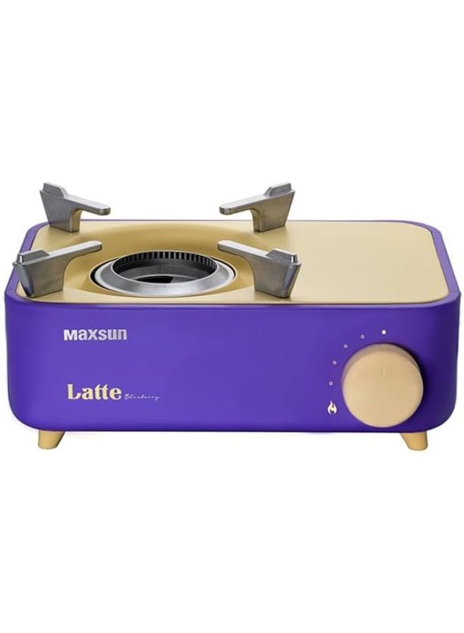 MAXSUN Mini Camping stove Latte series Beautiful Stainless steel quality Portable stove with Carry case Purple - Image 1
