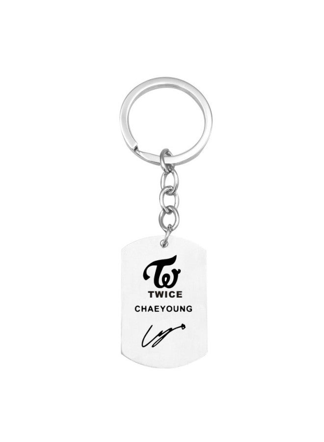 GR Hot European And American Style Kpop Twice Keychain Key Ring Chaverio Llavero Simple And Fashionable - Image 1