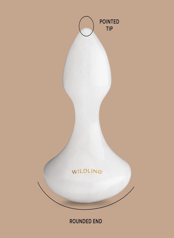 WILDLING Lumin Mushroom | Facial Massage Stone | Made with White Jade | Designed to Cool + De-puff + Calm the Skin | Perfect with Lumin Oil - Image 5