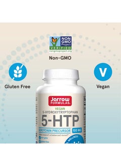 جارو فورملاز Jarrow Formulas® 5-HTP، 100 مجم، مركب السيروتونين، 60 كبسولة نباتية، إمداد لمدة 60 يومًا 