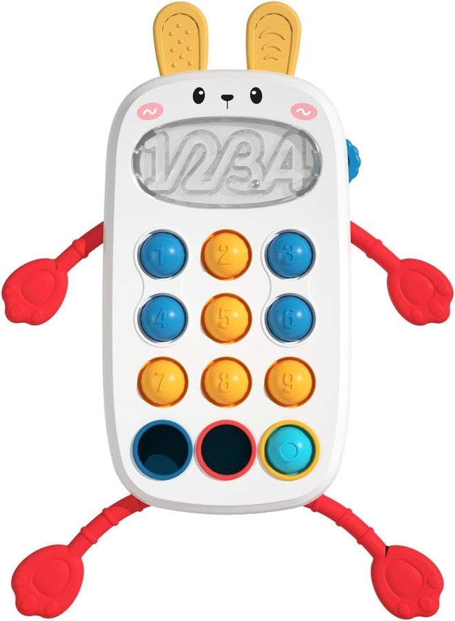 BeFunky لعبة BeFunky Montessori المصنوعة من السيليكون، لعبة حسية على شكل هاتف - سيليكون آمن غذائيًا، ألعاب سفر بالطائرة ولعبة حسية أثناء السفر - Image 1