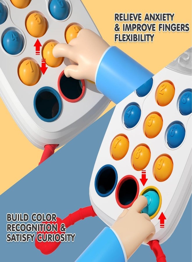 BeFunky لعبة BeFunky Montessori المصنوعة من السيليكون، لعبة حسية على شكل هاتف - سيليكون آمن غذائيًا، ألعاب سفر بالطائرة ولعبة حسية أثناء السفر - Image 2