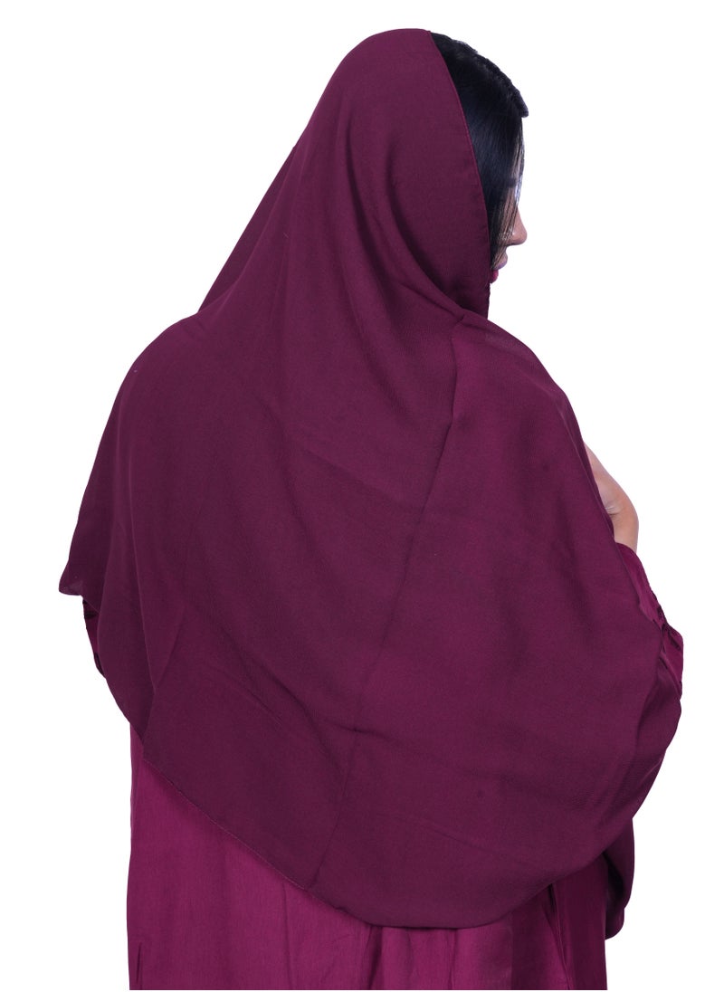 FASHION LINE - Beautiful Abaya V-Open Neck, Open Cotton Cloth Ari work design Red - Image 1