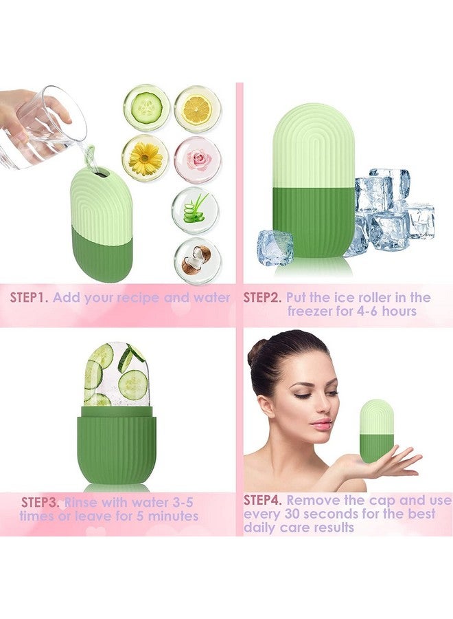 Episkey Ice Roller For Face Eyes and Neck To Brighten Skin & Enhance Your Natural Glow/Reusable Facial Treatment to Tighten & Tone Skin & De-Puff The Eye Area (FEV GREEN) - Image 3