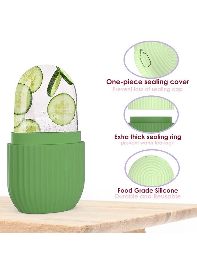 Episkey Ice Roller For Face Eyes and Neck To Brighten Skin & Enhance Your Natural Glow/Reusable Facial Treatment to Tighten & Tone Skin & De-Puff The Eye Area (FEV GREEN) - Image 4