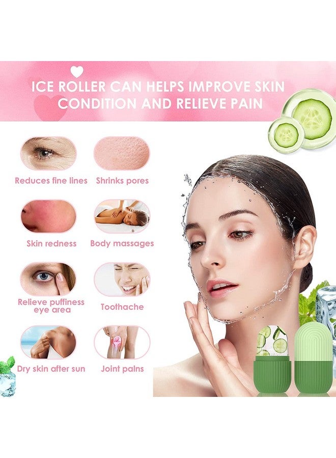 Episkey Ice Roller For Face Eyes and Neck To Brighten Skin & Enhance Your Natural Glow/Reusable Facial Treatment to Tighten & Tone Skin & De-Puff The Eye Area (FEV GREEN) - Image 5