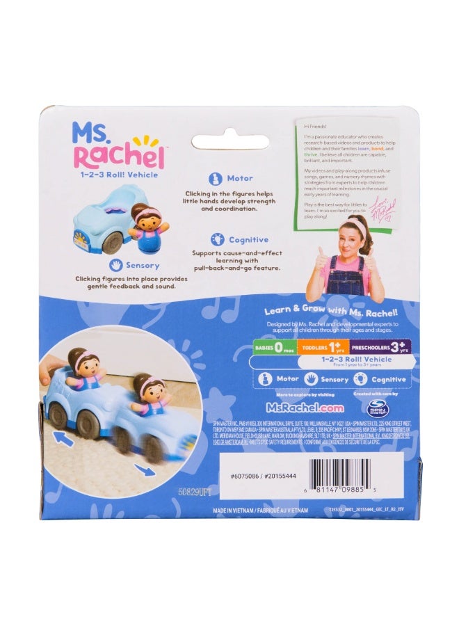 MS. RACHEL 1-2-3 Roll Vehicle | Educational Toy for Toddlers 18M+ | Push & Go, Lights & Sounds | Girls & Boys - Image 3
