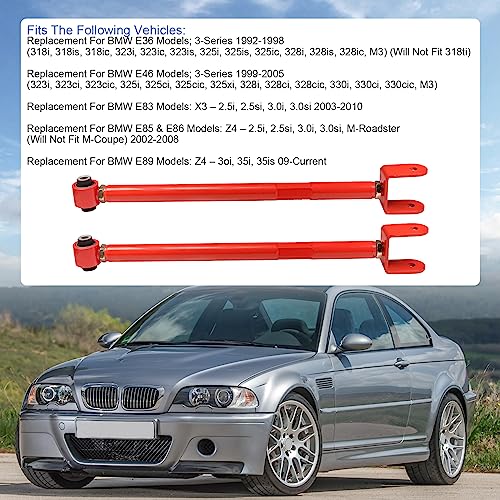 JDMSPEED New Lower Camber Control Arm Rear Replacement For BMW 3 Series E36 E46 Z4 X3 323 325 328 323ci Red (Left and Right) - Image 2