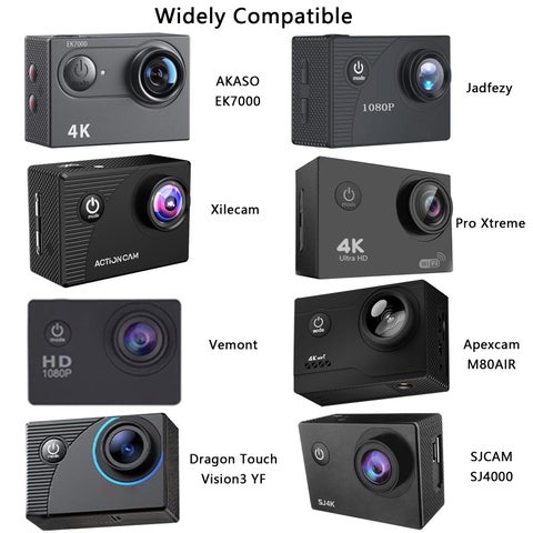 Waterproof Case For AKASO EK7000, Apexcam M80Air, SJCAM SJ4000, Dragon Touch Vision3 Action Camera, Same Button Position | UK