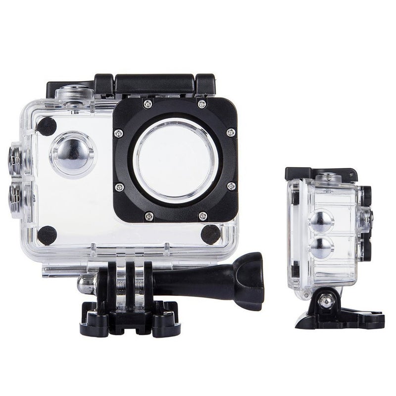 TEKCAM Waterproof Case Compatible with AKASO EK7000/Apexcam M80AIR/Pro Xtreme/SJCAM SJ4000/Dragon Touch Vision3 YF, Waterproof Housing Case for Action Camera with Same Button Position(Watch Install Video) - Image 1