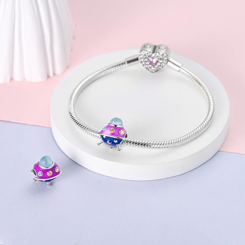 MULA 925 Sterling Silver Charms for Bracelets and Necklaces Airplane Passport Dangle Pendants Beads Butterfly Dragonfly Charms Jewelry Charm for Women - Image 1