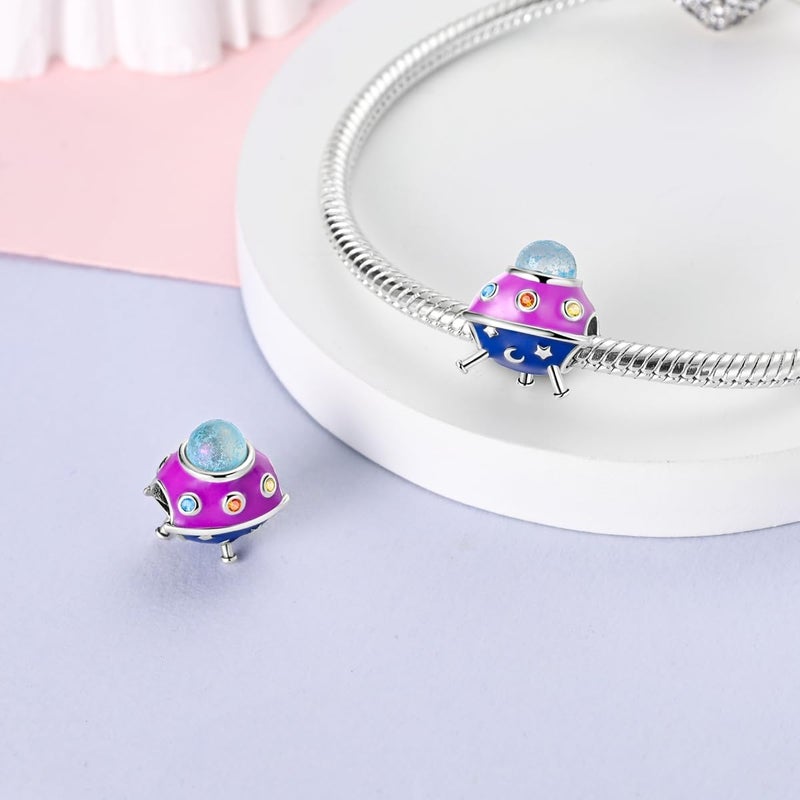 MULA 925 Sterling Silver Charms for Bracelets and Necklaces Airplane Passport Dangle Pendants Beads Butterfly Dragonfly Charms Jewelry Charm for Women - Image 3