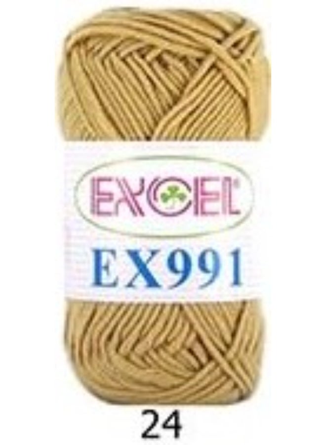 Excel EX991 Crochet Yarn Brown 24 - Image 1