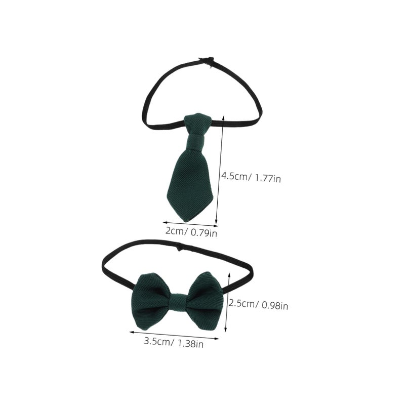 Miniature Doll Bow Tie Necktie Set Soft Accessories Vibrant Colors For Dress Up - Image 3