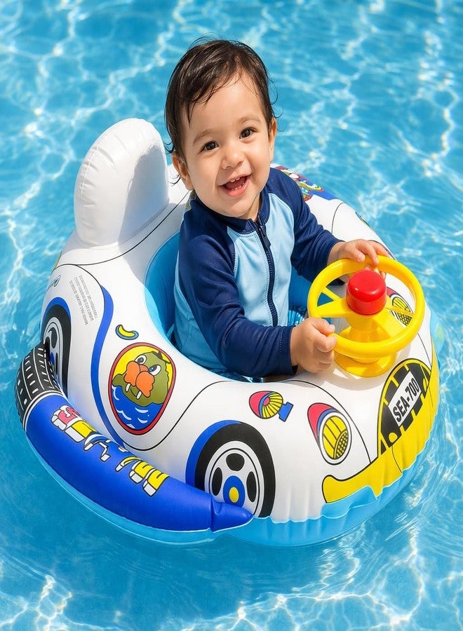 Sukhrup Baby Swimming Float, Kids Swim Tube Car Design, Anti-Flip Inflatable Baby Pool Float with Seat, Toddler Swim Ring for 6 Months–5 Years (Swim A2) - Image 2