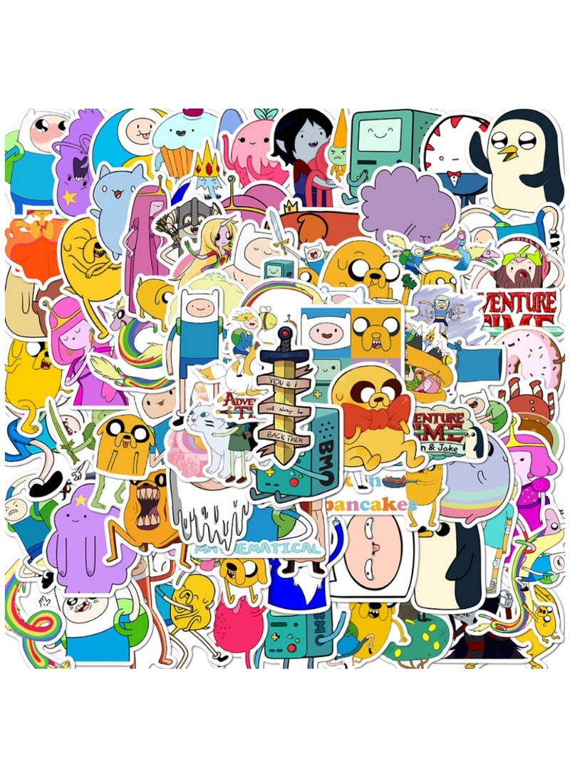 100Pcs Adventure Time Stickers Cartoon Network Stickers Waterproof Stickers for Kids Teens Adults Water Bottle Skateboard - Image 1