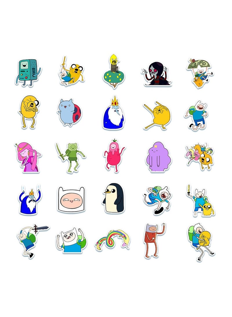 100Pcs Adventure Time Stickers Cartoon Network Stickers Waterproof Stickers for Kids Teens Adults Water Bottle Skateboard - Image 4