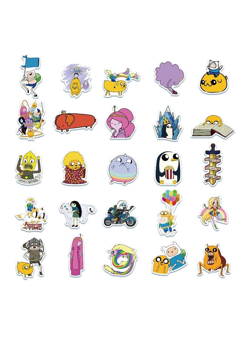 100Pcs Adventure Time Stickers Cartoon Network Stickers Waterproof Stickers for Kids Teens Adults Water Bottle Skateboard - Image 3