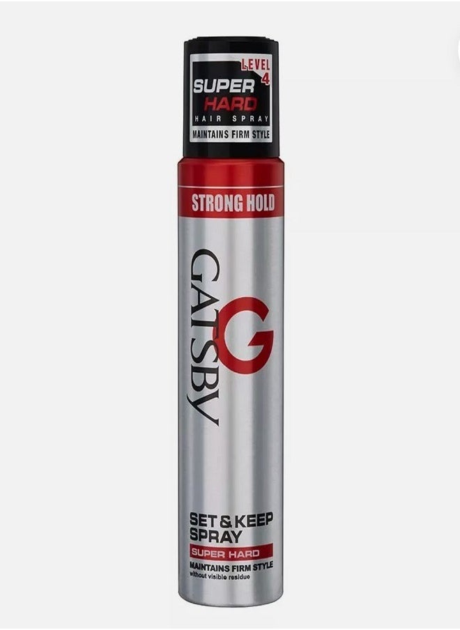 GATSBY Set And Keep Super Hard Hair Spray 250ml  - Image 1