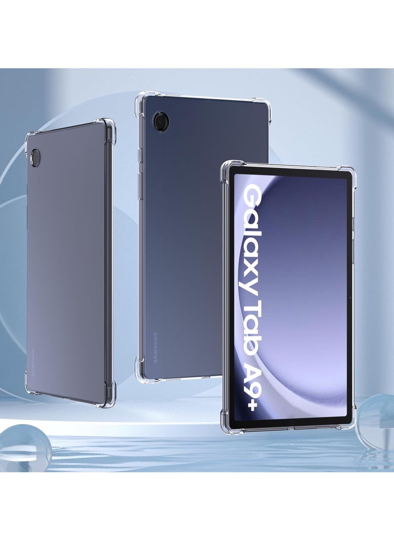 Generic - Case for Samsung Galaxy Tab A9 Plus 11 inch, Advanced Airbag Drop Protection Case, Flexible Clear TPU Shockproof Anti-Scratch Cover Slim-Fit Case for Galaxy Tab A9 Plus - Image 1