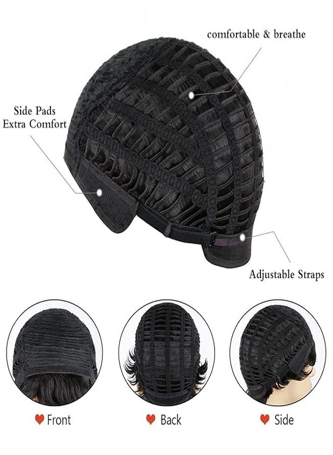 FCHW-wig FCHW Short Hairstyles Pixie Cut Hair Wig For Women Popular Fashion Wigs Synthetic Short Black Hair Wig with Bang - Image 2