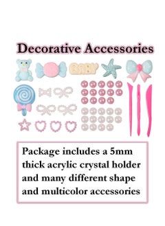Kiddale Baby Shower Gift| Baby Casting Kit| Baby Impression Kit| Handprint and Footprint Impression Clay Kit in a Tin Box with Decorative Materials and a Gift Bag-Blue  - Image 3