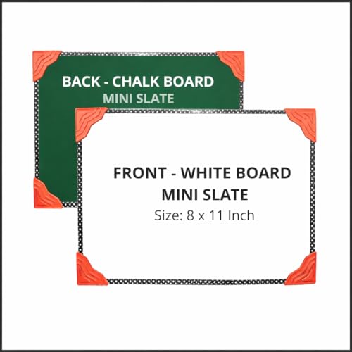 YAJNAS Non Magnetic 8 inch x11 inch Double Sided White Board and Chalk Board Both Side Writing Boards, One Side White Surface and Reverse Side Green Surface (8x11 Inches (Pack of 1) - Image 1