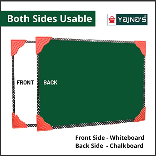 YAJNAS Non Magnetic 8 inch x11 inch Double Sided White Board and Chalk Board Both Side Writing Boards, One Side White Surface and Reverse Side Green Surface (8x11 Inches (Pack of 1) - Image 3