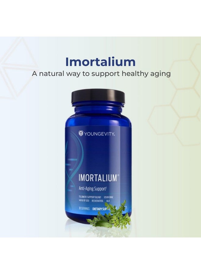 Youngevity Imortalium® - Anti-Aging Telomere Health, Fucoxanthin, Carotenoid Blend, Fucoidan Blend, MSM, Glutathione, Skin Rejuvinating Blend + 12 Whole Foods 120 Tablets (Pack of 1) - Image 2