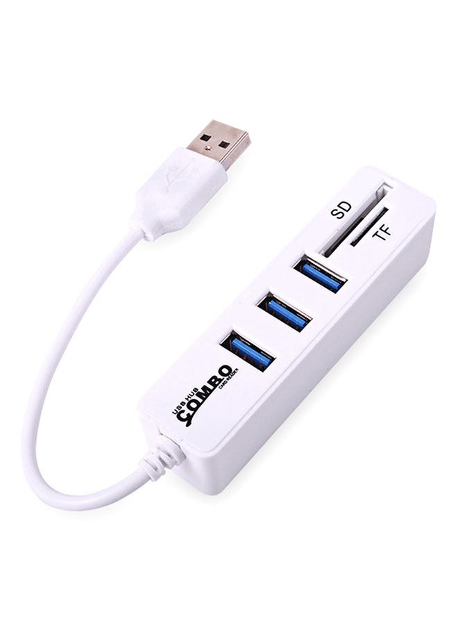 نيبمينينت - موزع ذو 6 منافذ USB 3.0 مع محول فاصل للطاقة أبيض - Image 1