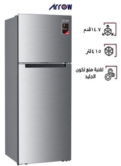 415L Double Door Refrigerator, 14.7 Cu. Ft. Capacity with Electronic Temperature Control, Refrigerator Net Capacity 321L and Freezer Net Capacity 94L Airflow Cooling, Automatic Defrost, Recessed Handle, Interior Light, Wheels | RO2-590NF