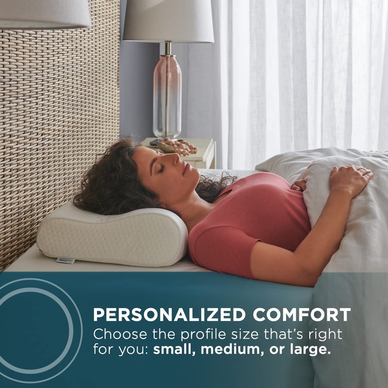 Tempur-Pedic TEMPUR-Ergo Neck Pillow, Large Profile, White - Image 5