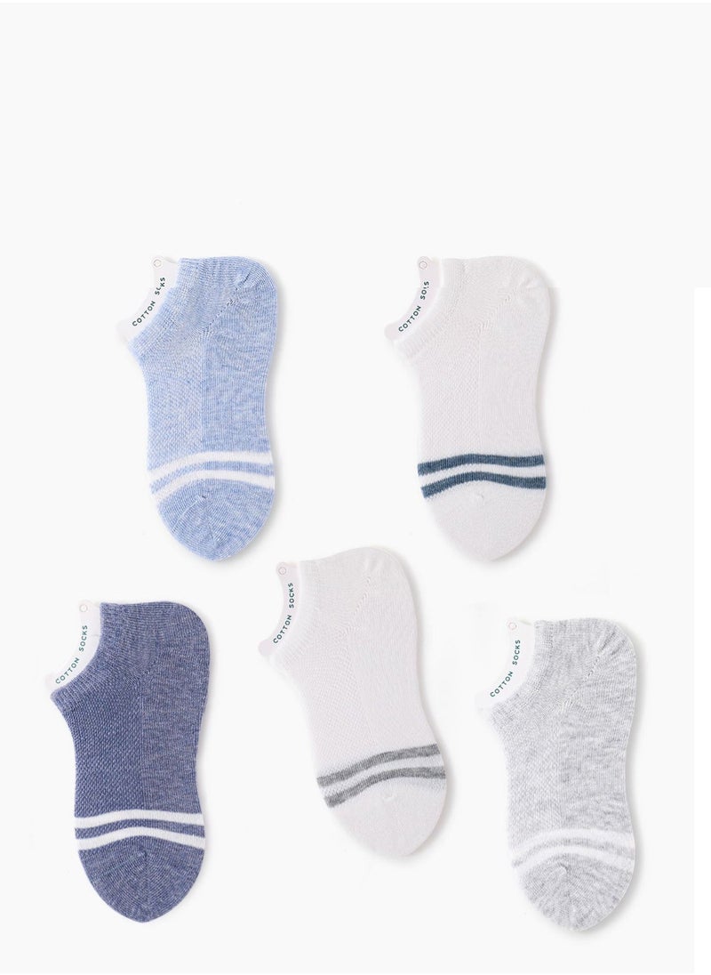 RARELY Pack Of 5 Toddler Boys Mesh Fishnet Ankle Socks 6-8Y  - Image 2