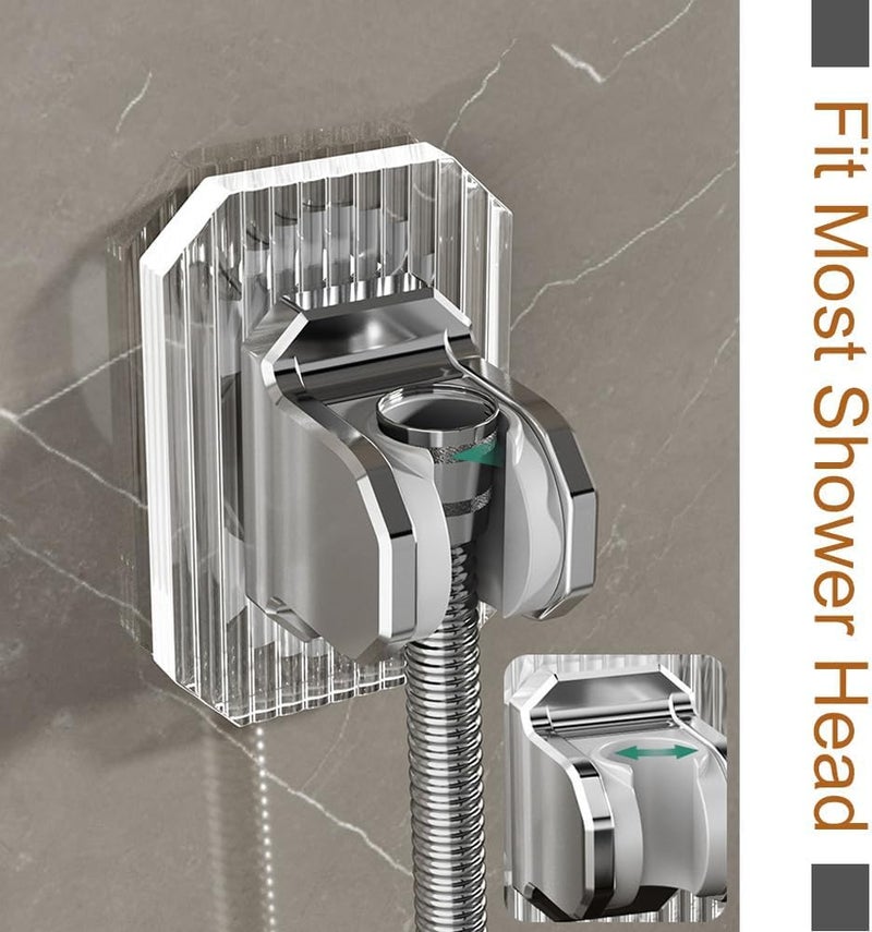 HOMENITY HOMENITY® - Shower Head Holder, Adjustable Acrylic Shower Head Holder, Wall Adhesive Mounting Without Drilling, Stylish and Practical Bathroom Accessories  - Image 4