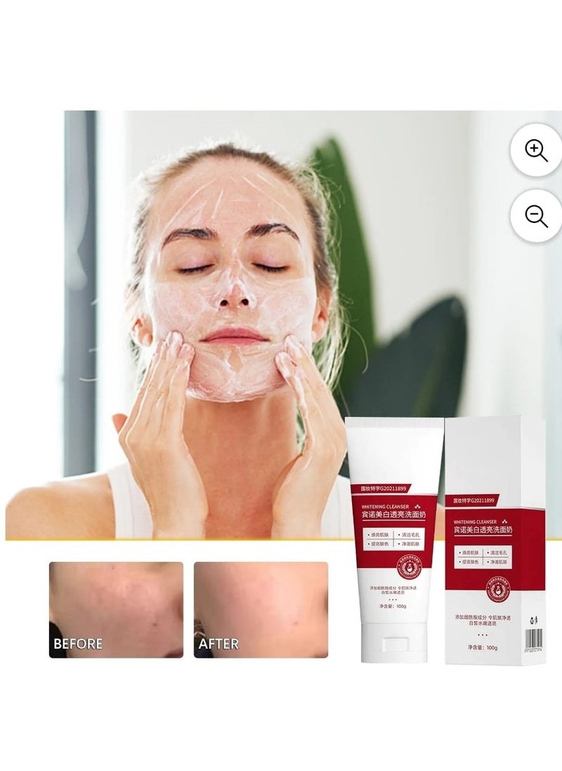 KANGYUAN Whitening Facial Cleanser, Whitening Facial Cleansing Milk 100g.  - Image 3