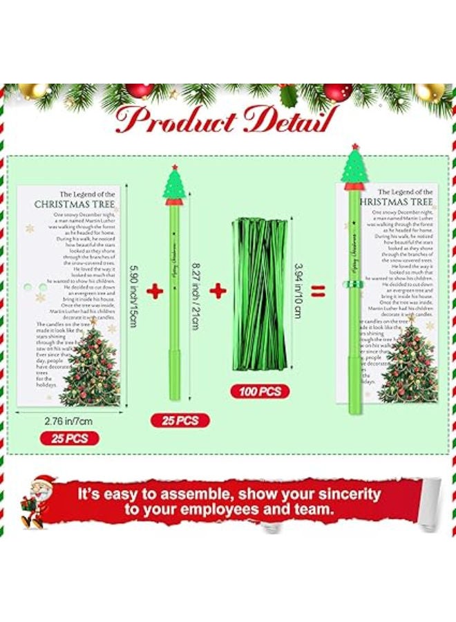 25 Sets Funny Christmas Gel Ink Pens Set with Legend Cards - Image 3