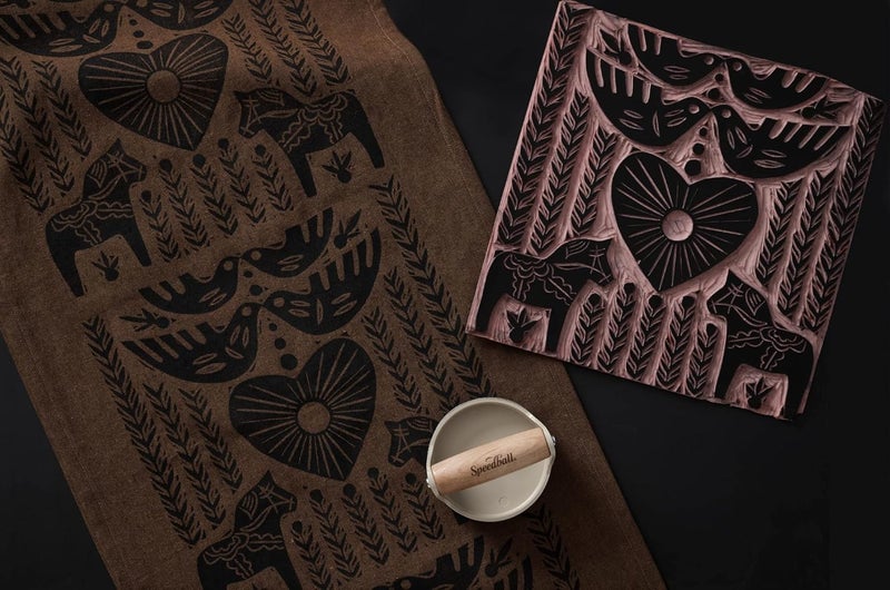 Speedball Speedy Carve Stamp Block - 4x6 Inch Pink Carving Block for Printmaking - Image 3