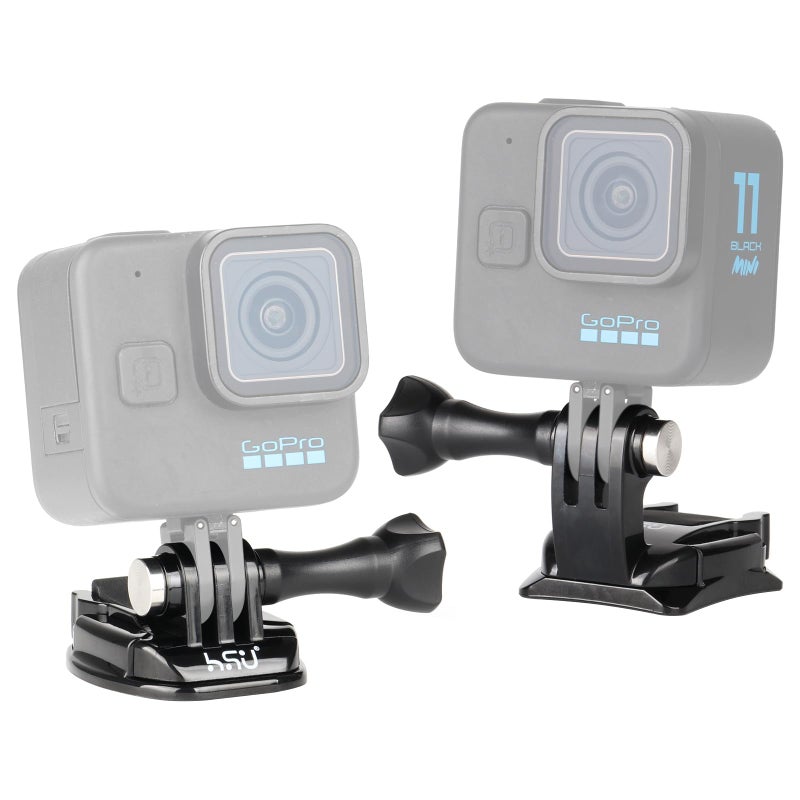 HSU Helmet Sticky Mounts for GoPro, Quick Release Buckle and J-Hook Buckle Mount, Adhesive Mounts and Thumbscrew, Cameras Grab Bag for GoPro DJI Osmo Action Insta360 AKASO and Other Action Cameras - Image 4