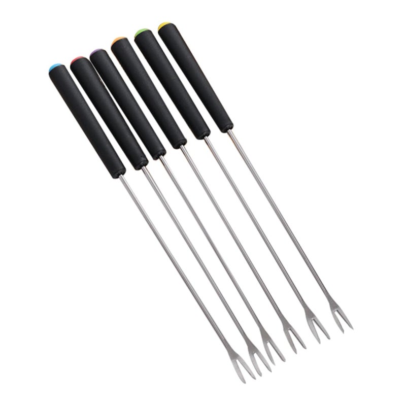 Stainless Steel 6 Pcs Fondue Forks Chocolate Dipping Fruit Picks Dessert Serving - Image 2