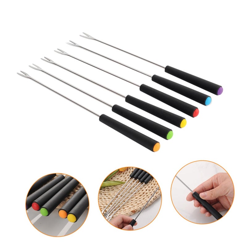 Stainless Steel 6 Pcs Fondue Forks Chocolate Dipping Fruit Picks Dessert Serving - Image 4