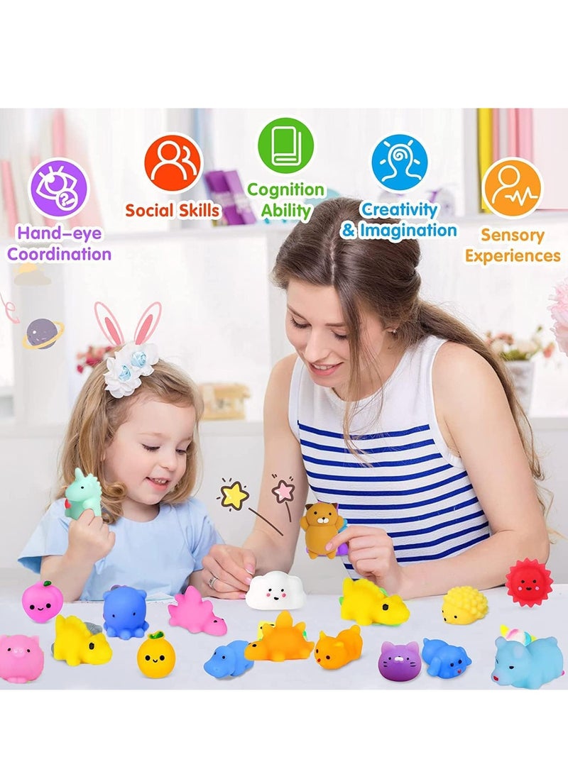 DURKU 36 PCS Mochi Squishy Toys, Novelty Stretchy Stress Relief Toys, Mochi Squishy Toy for Birthday Gift - Image 2